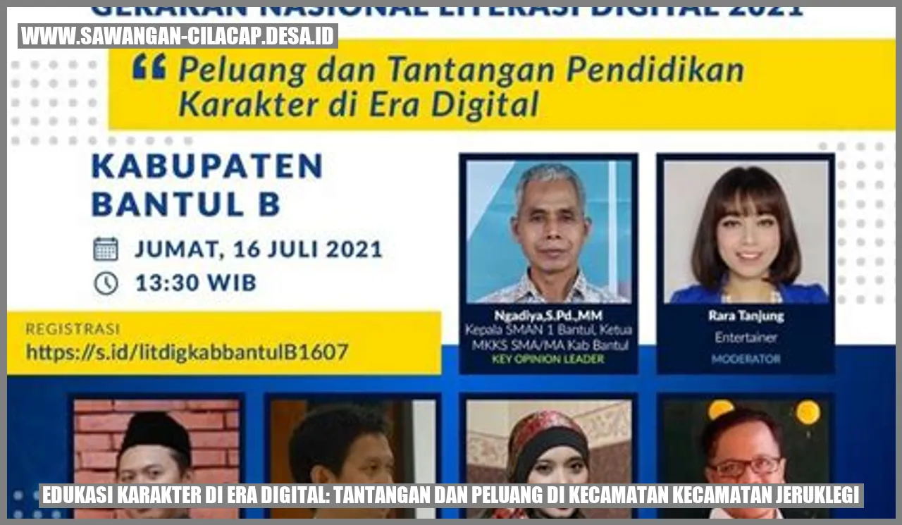 Edukasi Karakter di Era Digital: Tantangan dan Peluang di Kecamatan Kecamatan Jeruklegi