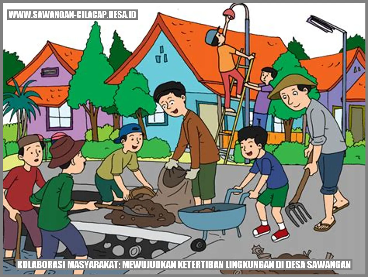 Kolaborasi Masyarakat: Mewujudkan Ketertiban Lingkungan di Desa Sawangan