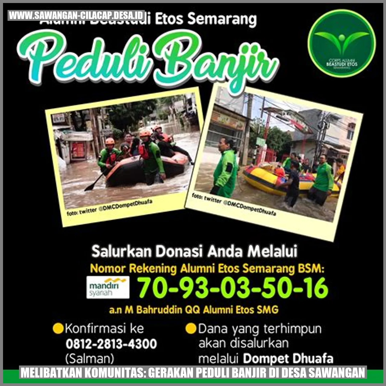 Gambar Gerakan Peduli Banjir di Desa Sawangan