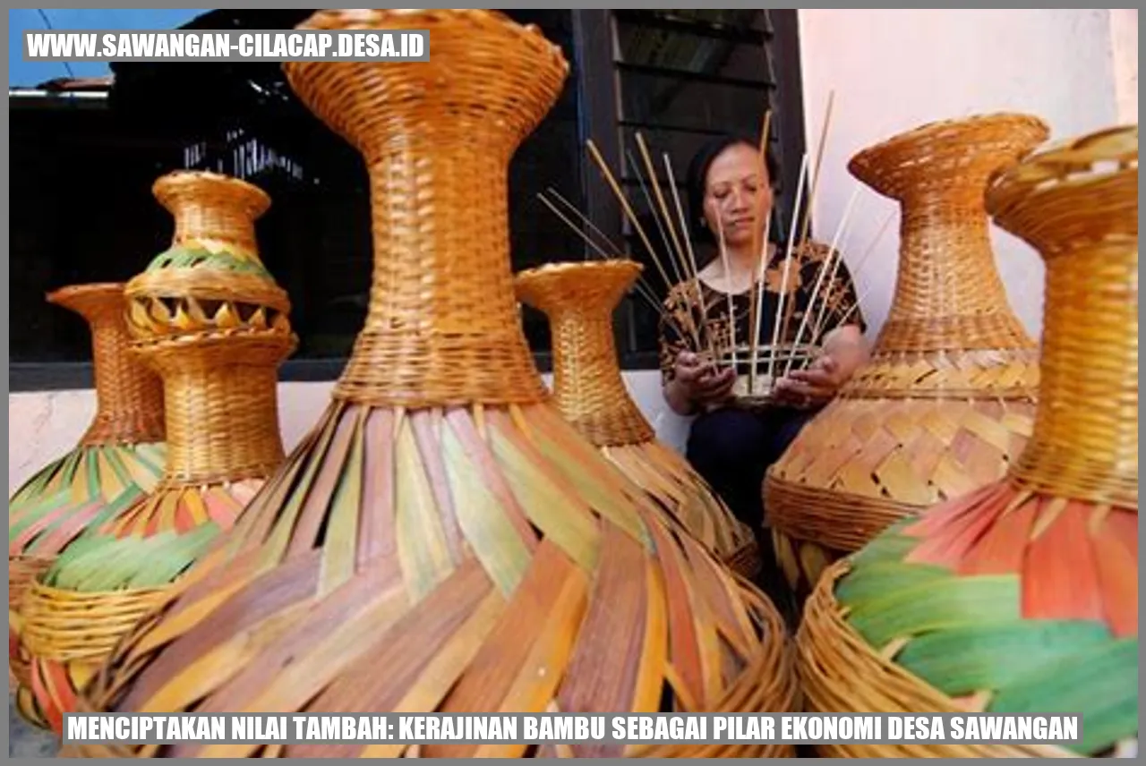 Gambar Kerajinan Bambu di Desa Sawangan